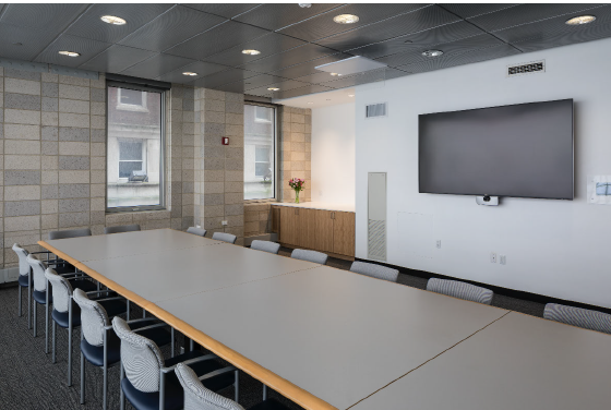 A computer lab on the third floor of Lerner Hall was converted into two new meeting rooms. (Photo: Andrew Rugge)