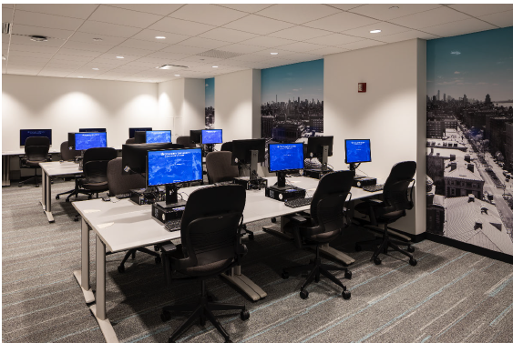 A new computer lab was constructed the fourth floor of Lerner Hall.  (Photo: Andrew Rugge)