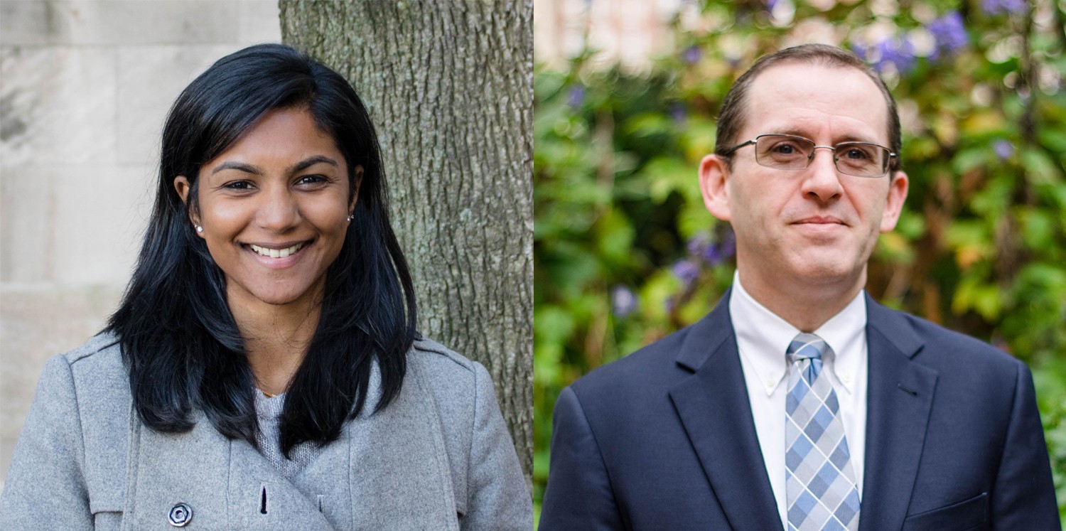 Padma Entsuah, Health Promotion Specialist (left) and Michael McNeil, Chief of Administration for Columbia Health