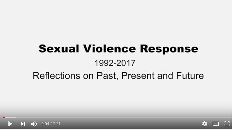 Video: Sexual Violence Response: 25 Year Anniversary 2017