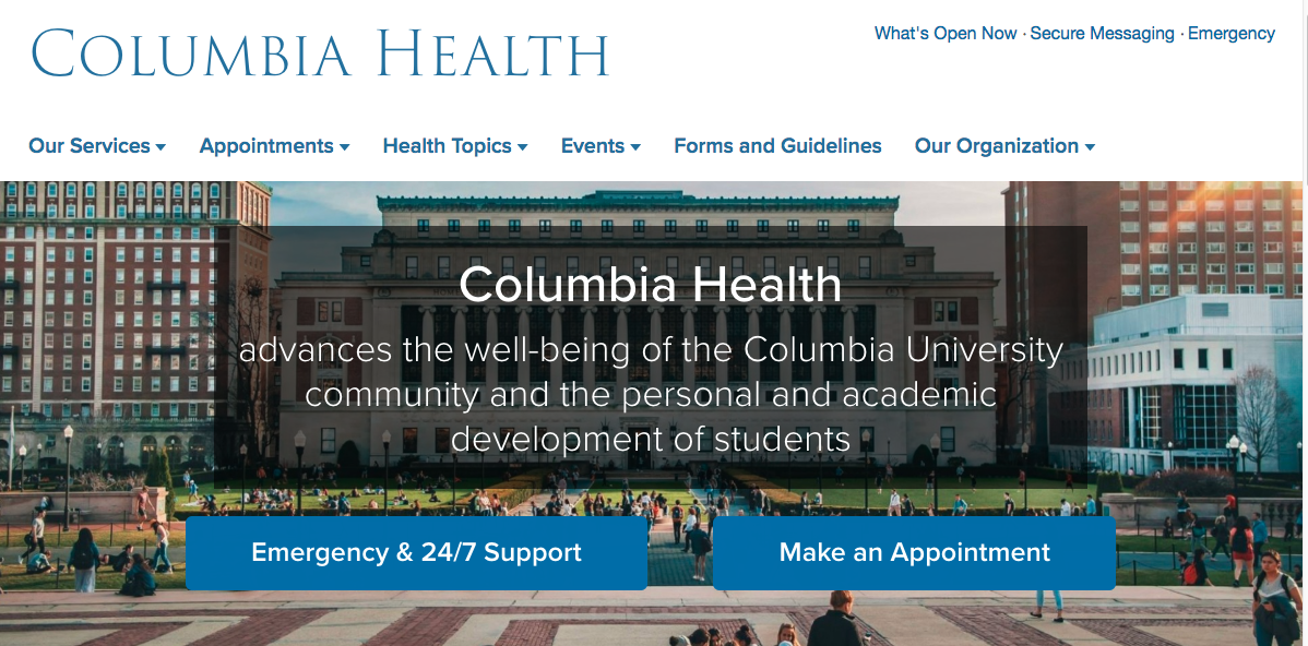 Website: Coumbia Health