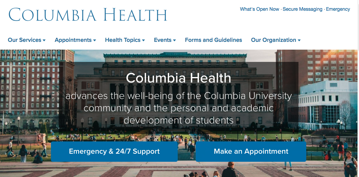 Columbia Health Launches New Website Website: Coumbia Health