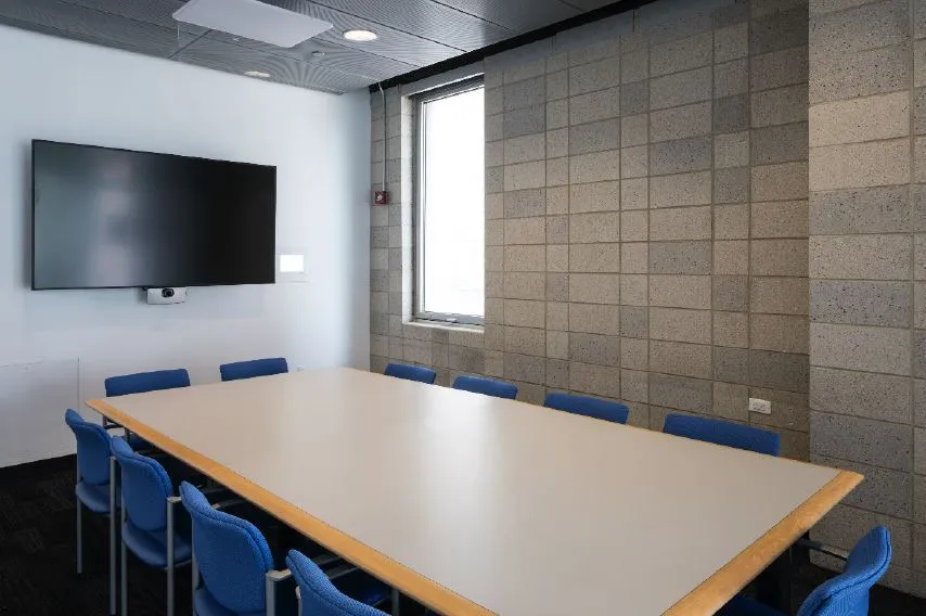 One of the two new meeting spaces on the third floor of Lerner Hall. (Photo: Andrew Rugge)